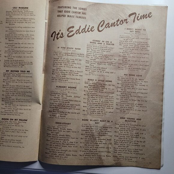 Hit Parader Publication Song Magazine November 1945 Movie Soundtrack Music Stars - Picture 7 of 11